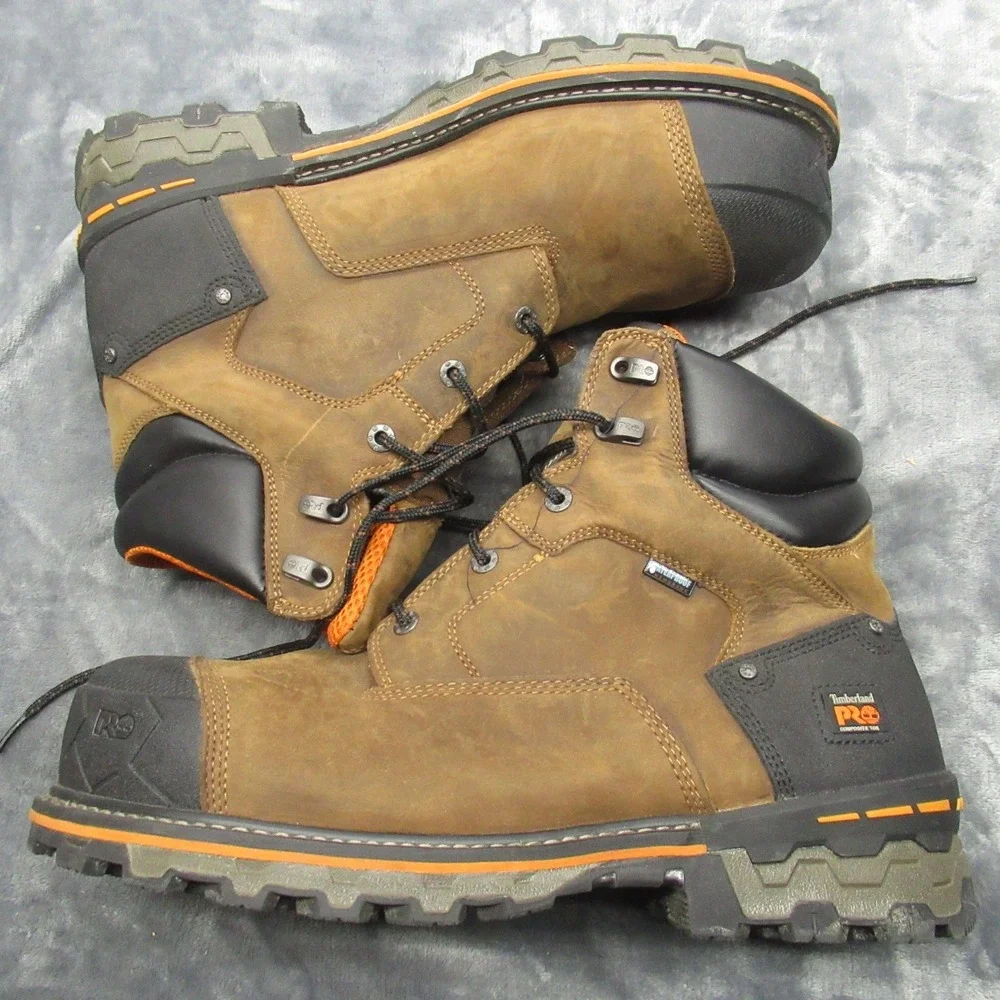 Timberland PRO Work Boots Men 15 Wide Brwn‎ Waterproof Composite Toe Boondock 6